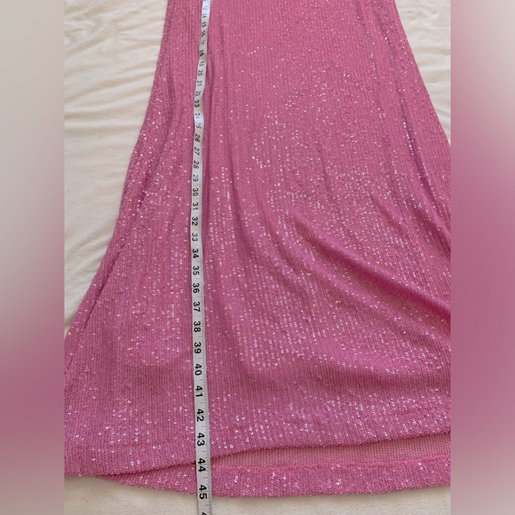 NWT Show Me Your Mumu x Barbie RSVP Skirt Size Large Pink Sequins Maxi Skirt - Picture 10 of 16